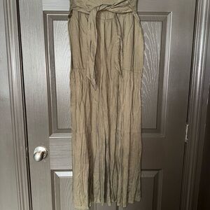 Flowy Olive Pants with Belt